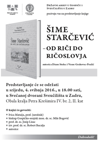 Predstavljanje knjige „Šime Starčević – od riči do ričoslovja“